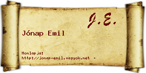 Jónap Emil névjegykártya