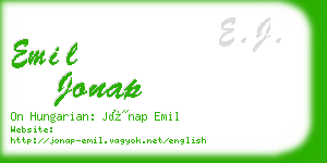 emil jonap business card